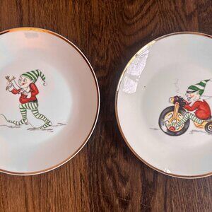 Naughty Elf Plates - Holiday Elf Themed Plate Set of 2